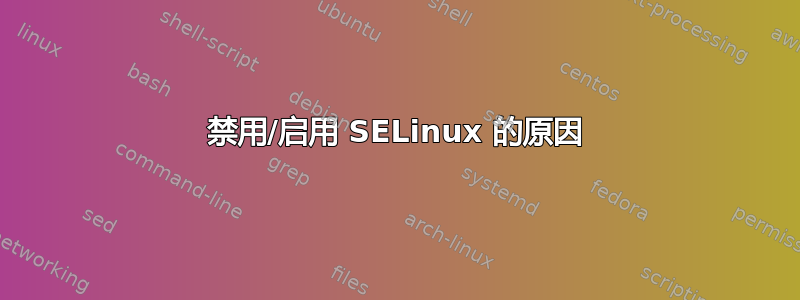 禁用/启用 SELinux 的原因