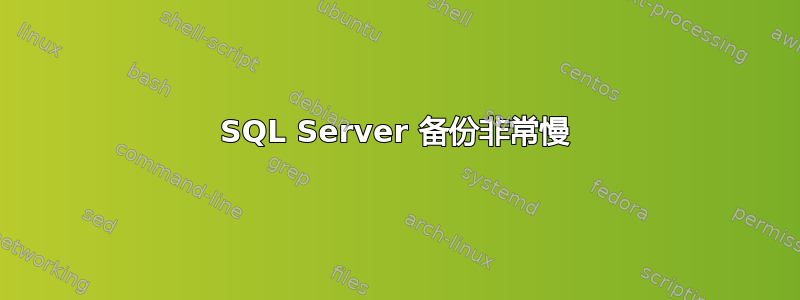 SQL Server 备份非常慢