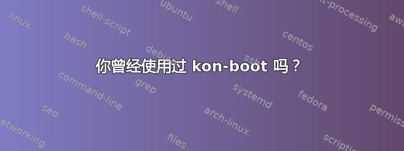 你曾经使用过 kon-boot 吗？