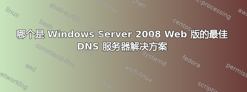 哪个是 Windows Server 2008 Web 版的最佳 DNS 服务器解决方案