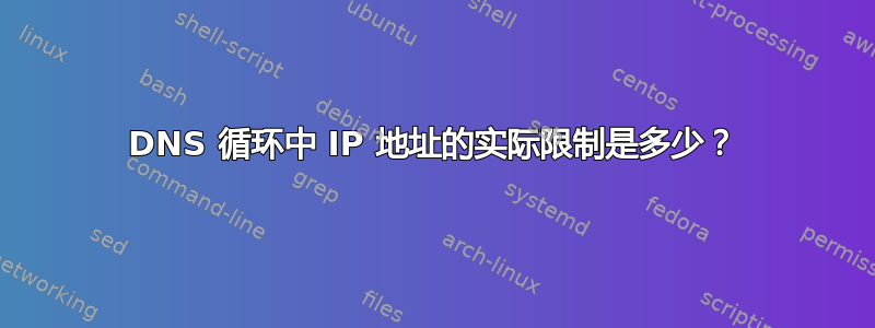 DNS 循环中 IP 地址的实际限制是多少？