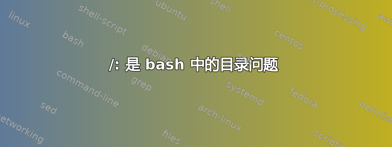 /: 是 bash 中的目录问题