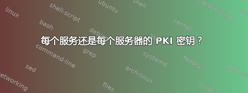 每个服务还是每个服务器的 PKI 密钥？