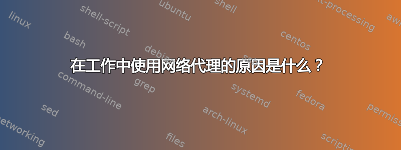 在工作中使用网络代理的原因是什么？