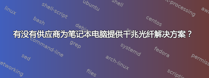 有没有供应商为笔记本电脑提供千兆光纤解决方案？