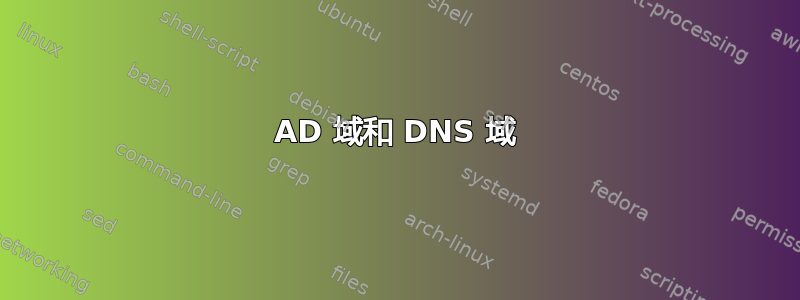 AD 域和 DNS 域