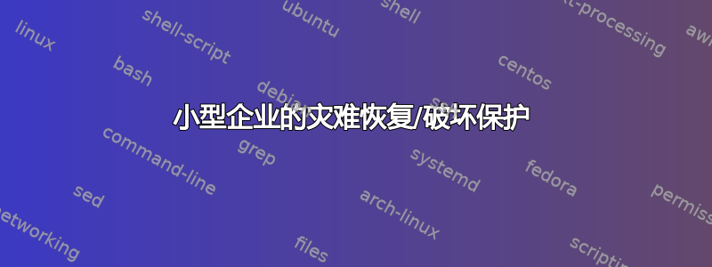 小型企业的灾难恢复/破坏保护