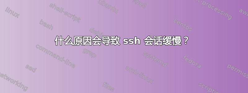 什么原因会导致 ssh 会话缓慢？