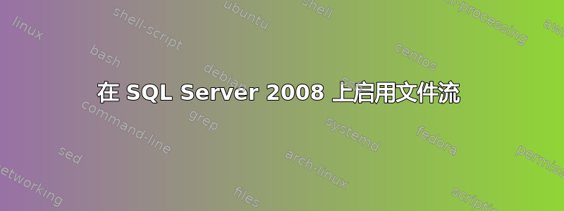 在 SQL Server 2008 上启用文件流