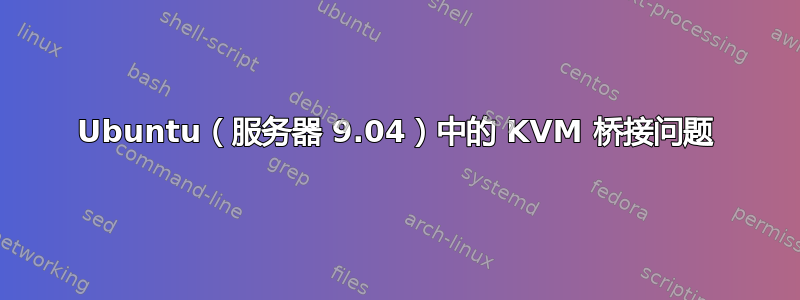 Ubuntu（服务器 9.04）中的 KVM 桥接问题