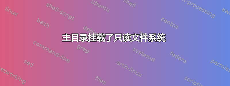 主目录挂载了只读文件系统