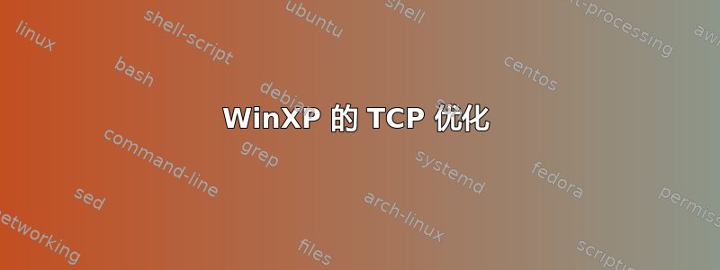 WinXP 的 TCP 优化