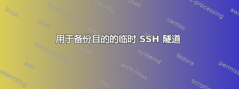 用于备份目的的临时 SSH 隧道