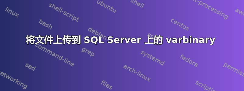 将文件上传到 SQL Server 上的 varbinary