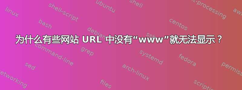 为什么有些网站 URL 中没有“www”就无法显示？