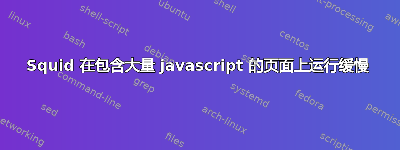 Squid 在包含大量 javascript 的页面上运行缓慢