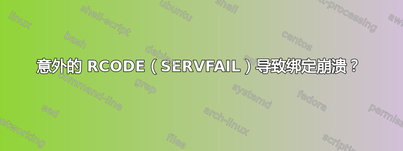 意外的 RCODE（SERVFAIL）导致绑定崩溃？