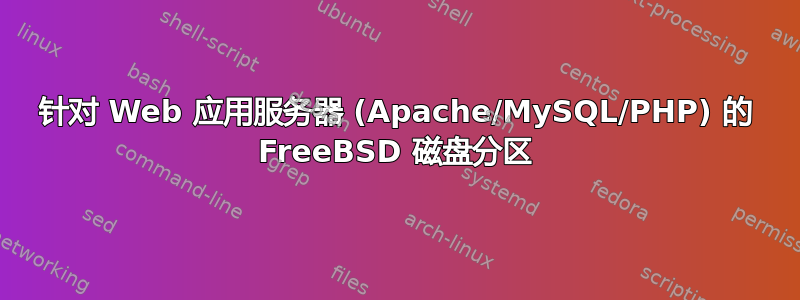 针对 Web 应用服务器 (Apache/MySQL/PHP) 的 FreeBSD 磁盘分区