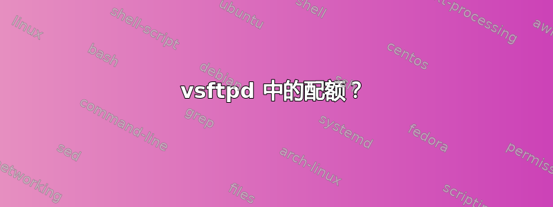 vsftpd 中的配额？