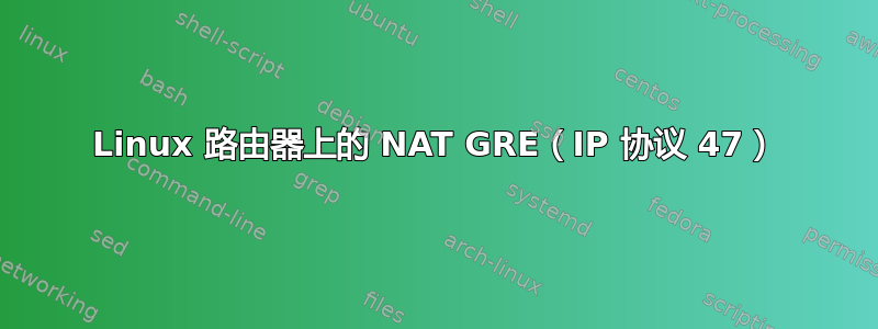 Linux 路由器上的 NAT GRE（IP 协议 47）