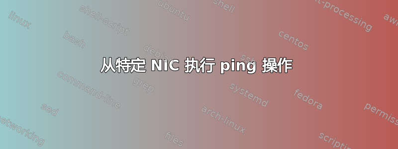 从特定 NIC 执行 ping 操作