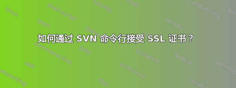 如何通过 SVN 命令行接受 SSL 证书？