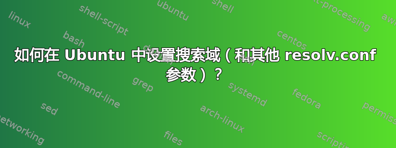 如何在 Ubuntu 中设置搜索域（和其他 resolv.conf 参数）？