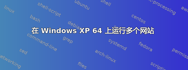 在 Windows XP 64 上运行多个网站