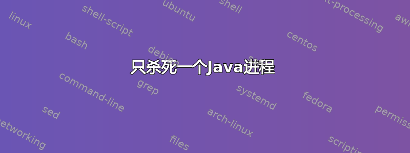 只杀死一个Java进程