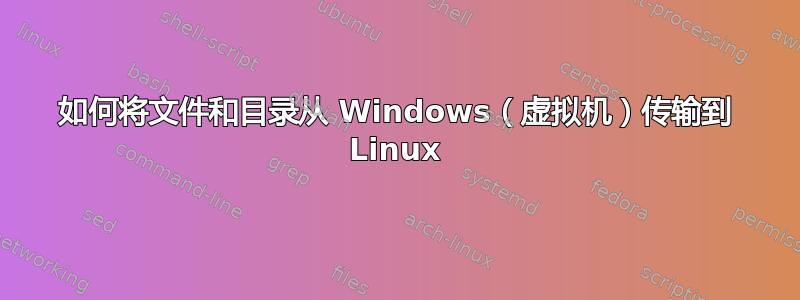 如何将文件和目录从 Windows（虚拟机）传输到 Linux