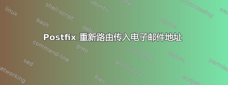 Postfix 重新路由传入电子邮件地址