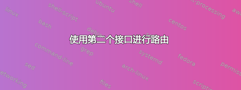 使用第二个接口进行路由