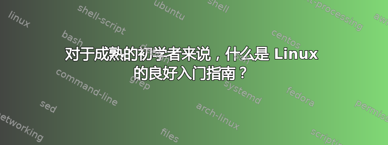 对于成熟的初学者来说，什么是 Linux 的良好入门指南？