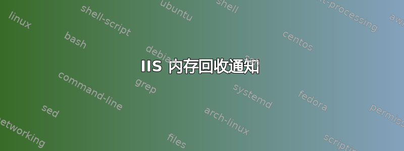 IIS 内存回收通知