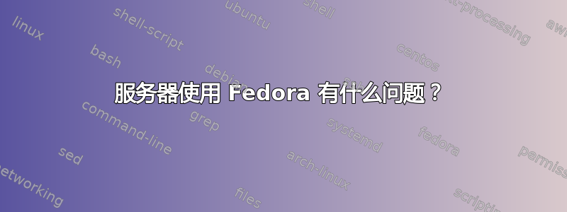 服务器使用 Fedora 有什么问题？