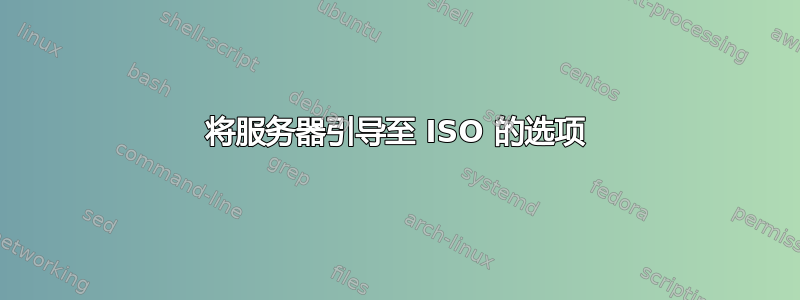 将服务器引导至 ISO 的选项