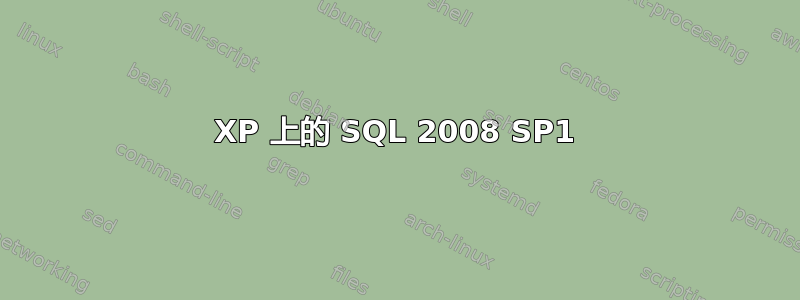 XP 上的 SQL 2008 SP1