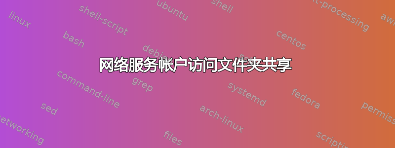 网络服务帐户访问文件夹共享