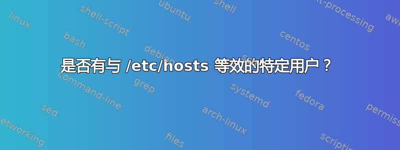 是否有与 /etc/hosts 等效的特定用户？