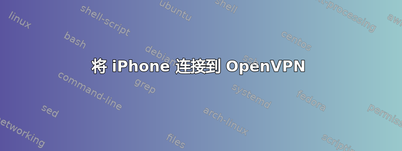 将 iPhone 连接到 OpenVPN