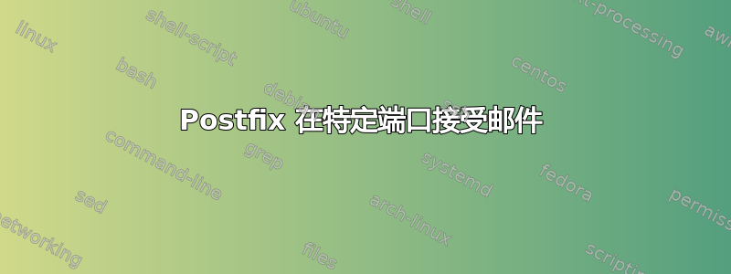 Postfix 在特定端口接受邮件