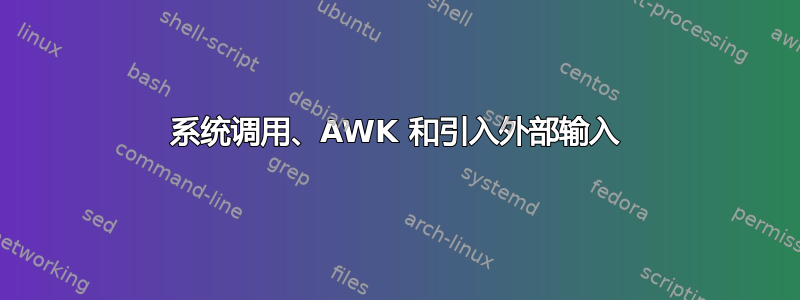 系统调用、AWK 和引入外部输入