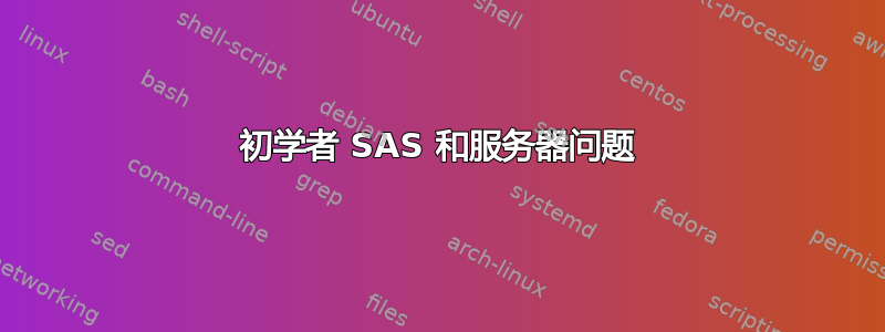 初学者 SAS 和服务器问题