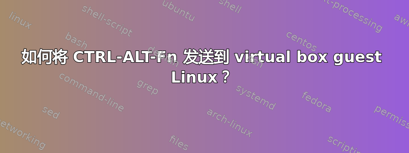 如何将 CTRL-ALT-Fn 发送到 virtual box guest Linux？