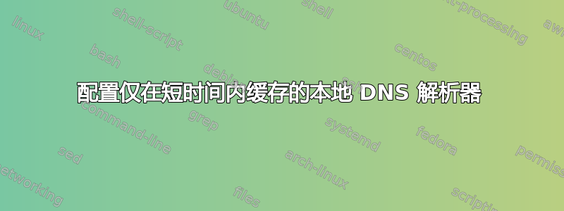 配置仅在短时间内缓存的本地 DNS 解析器