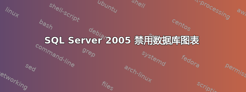 SQL Server 2005 禁用数据库图表