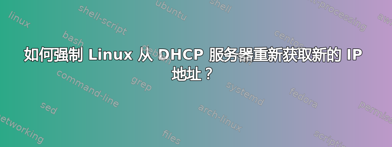 如何强制 Linux 从 DHCP 服务器重新获取新的 IP 地址？