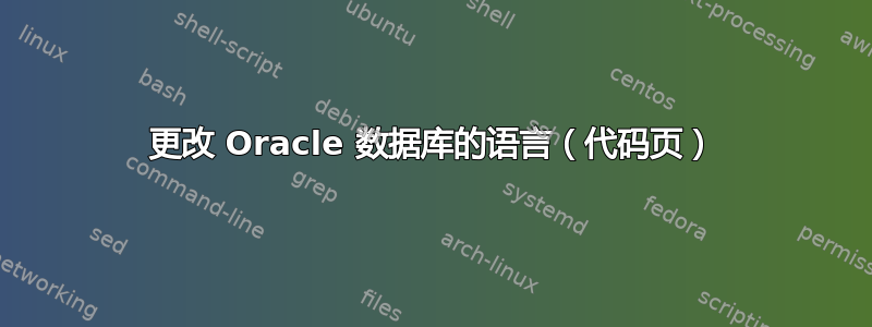 更改 Oracle 数据库的语言（代码页）