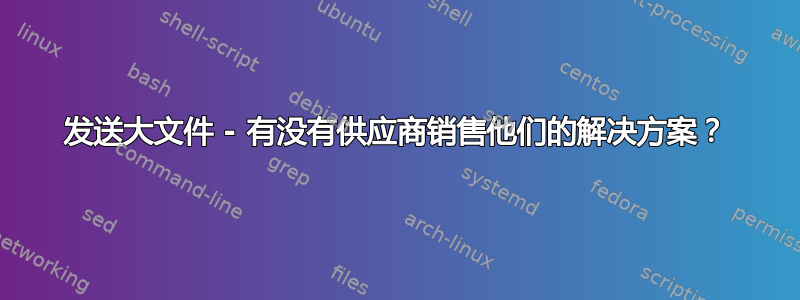 发送大文件 - 有没有供应商销售他们的解决方案？