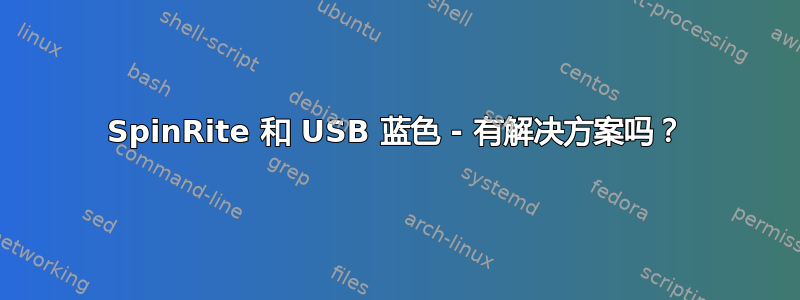 SpinRite 和 USB 蓝色 - 有解决方案吗？